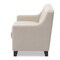 Baxton Studio Arcadia Beige Upholstered Button-Tufted Living Room 3-Seater Sofa 130-7095 - alternate 4